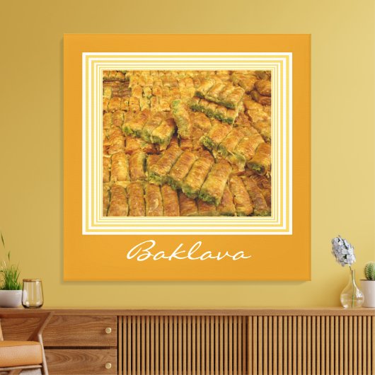 Baklava verpakt Canvas Print (Insitu (Woonkamer))