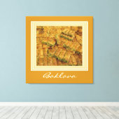 Baklava verpakt Canvas Print (Insitu (Houten vloer))