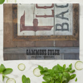 Bakmeel te koop  bord - 10 cent meel theedoek (Gevouwen)