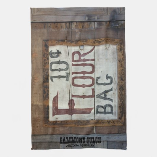 Bakmeel te koop  bord - 10 cent meel theedoek (Verticaal)