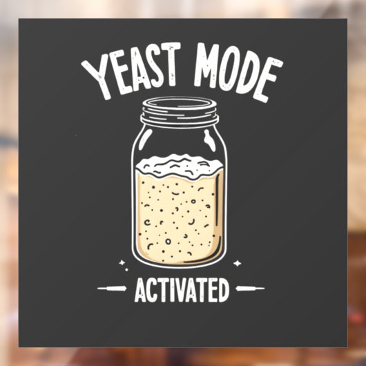 Bakmodus geactiveerd Bakken Koken Chef Raamsticker (Vel 2)