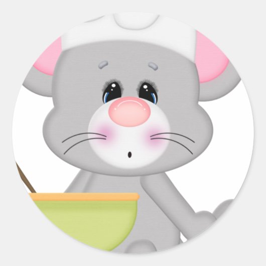 bakmuis ronde sticker (Voorkant)