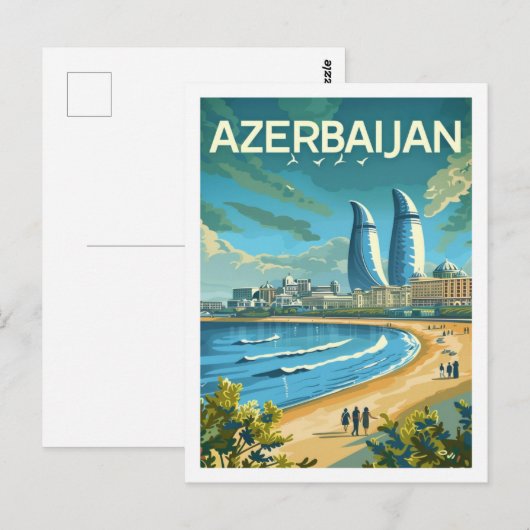 Bakoe Azerbeidzjan  bekende reisplaats Briefkaart (Voorkant / Achterkant)