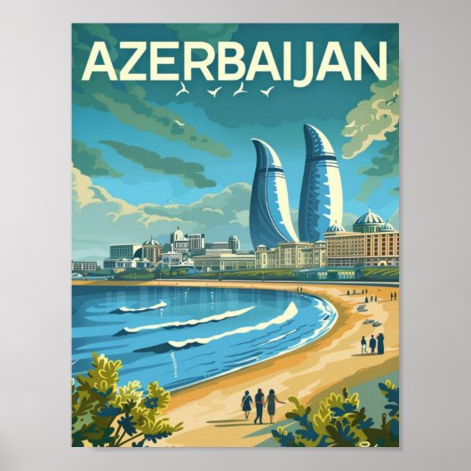 Bakoe Azerbeidzjan bekende reisplaats Poster (Voorkant)