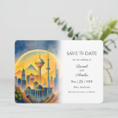 Bakoe, Azerbeidzjan Bestemming Opslaan van de datu Save The Date (Staand voorkant)