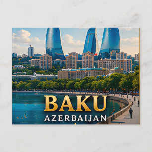 Bakoe Azerbeidzjan Kaspische Zee Hoofdstad 🌊 Briefkaart