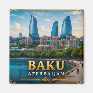 Bakoe Azerbeidzjan Kaspische Zee Hoofdstad 🌊 Magneet