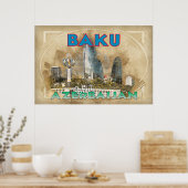 Bakoe, Bezoek Azerbeidzjan, uit de serie Bezoek... Poster (Keuken)
