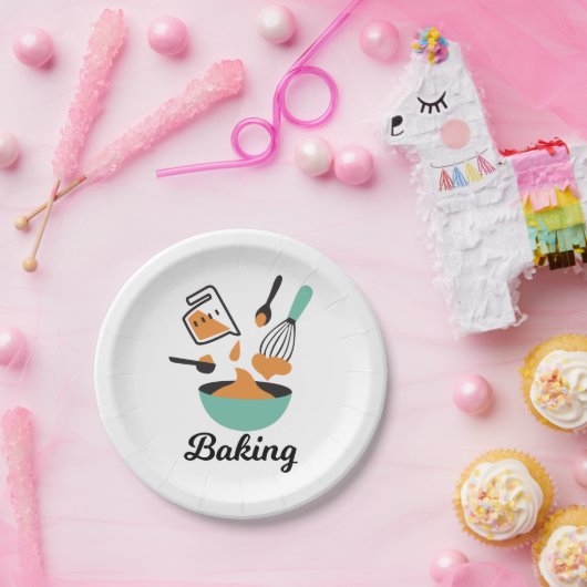 Bakontwerp voor bakkerijen papieren bordje (Feest)