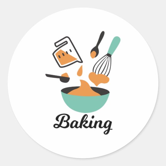 Bakontwerp voor bakkerijen ronde sticker (Voorkant)