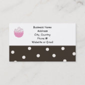 Bakontwerp voor zoeten en behandelingen visitekaartje (Achterkant)