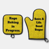 Bakoven Mitten en Pannenlap Set van Rage (Voorkant)