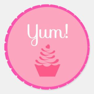 Bakpartij Cupcake Topper/Sticker Ronde Sticker