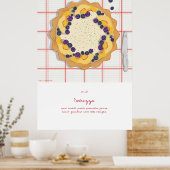 Bakpassie met crostata, de Italiaanse taart Poster (Keuken)