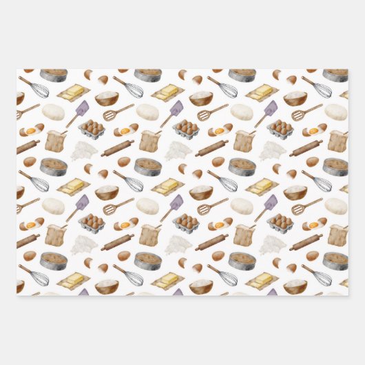 bakpatroon van de waterverf inpakpapier vel (Voorkant 3)