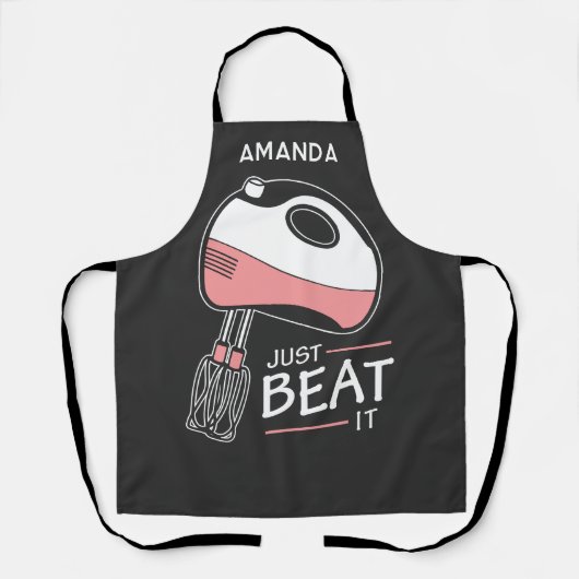 Bakpen Pun gewoon slaan het grappig gepersonalisee Schort (Voorkant)