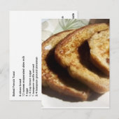 Baks French Toast Recipe Briefkaart (Voorkant / Achterkant)