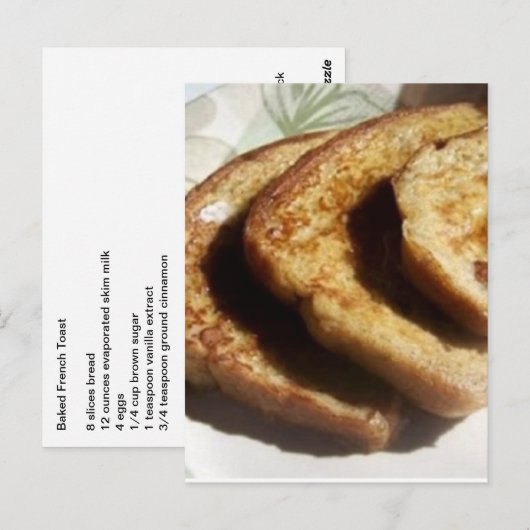 Baks French Toast Recipe Briefkaart (Voorkant / Achterkant)