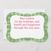 Baksel van de het koekjes het spatel gepoederde feestdagenkaart (Achterkant)