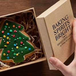 Bakspirit met heldere naam rubberstempel