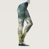 Baksteen Abstract Zomer Groen Leggings (Rechts)