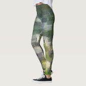 Baksteen Abstract Zomer Groen Leggings (Links)