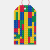 Baksteen Bouwer Aanpasbare Verjaardag GUNST TAG Cadeaulabel (Achterkant)