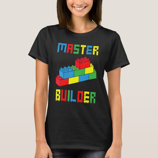 Baksteen Bouwer Blokken Bouwen Meester Bouwer Spee T-shirt (Voorkant)