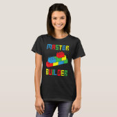 Baksteen Bouwer Blokken Bouwen Meester Bouwer Spee T-shirt (Voorkant volledig)