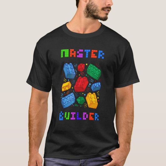 Baksteen Bouwer Blokken Meester Bouwer T-shirt (Voorkant)