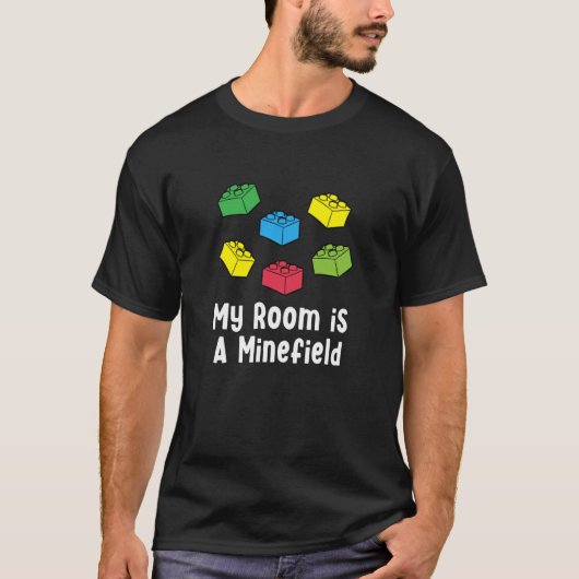 Baksteen Bouwer Ontwerp Blokken Bouwsteen Speelgoe T-shirt (Voorkant)