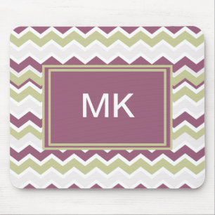 Baksteen de met monogram van de Chevron Muismat