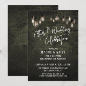 Baksteen Edison Lichten Na de Trouwfeestelijkheden Kaart (Voorkant / Achterkant)