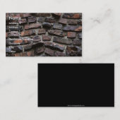 Baksteen en cement of mortel visitekaartje (Voorkant / Achterkant)