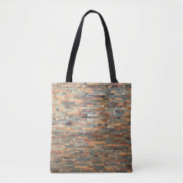 baksteen en hout tote bag