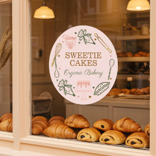 Baksteen en kookgerei raamsticker