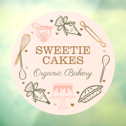 Baksteen en kookgerei raamsticker (Vel 3)