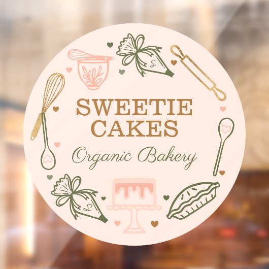 Baksteen en kookgerei raamsticker (Vel 2)