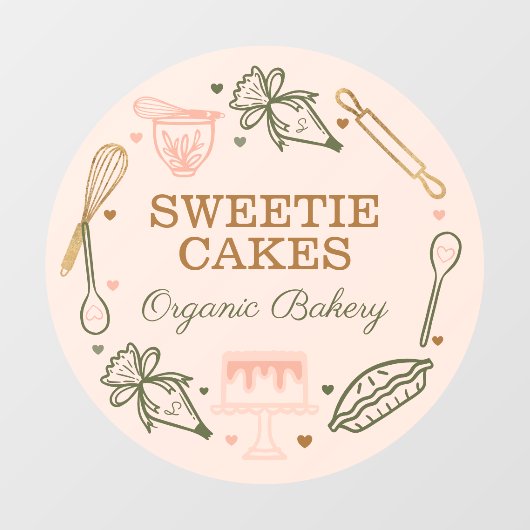 Baksteen en kookgerei raamsticker (Vel)