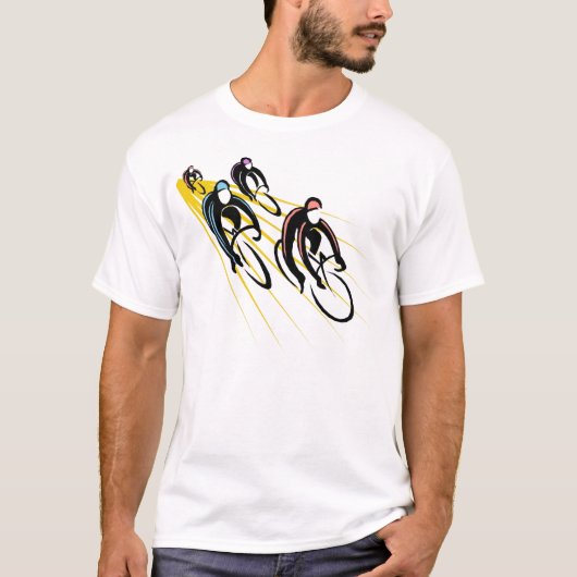 baksteen, fiets, cyclus, duw fiets t-shirt (Voorkant)