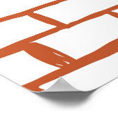 baksteen: geweven achtergronddetail. poster (Hoek)
