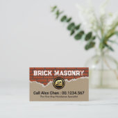 baksteen leggen muur gips gebouw visitekaartje (Staand voorkant)