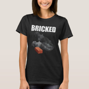 Baksteen Mopshond Kat Uitgeschakeld Domme Kat Meme T-shirt