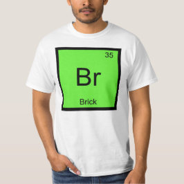 Baksteen Naam Chemie Element Periodiek Systeem T-shirt