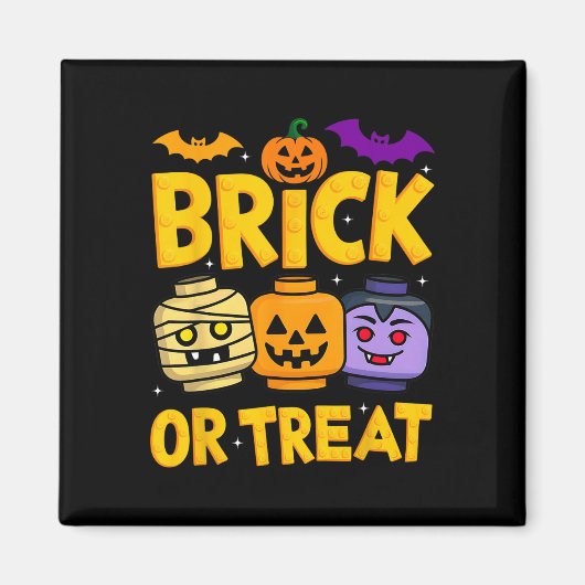 Baksteen of trakteer Halloween Master Builder Bloc Magneet (Voorkant)