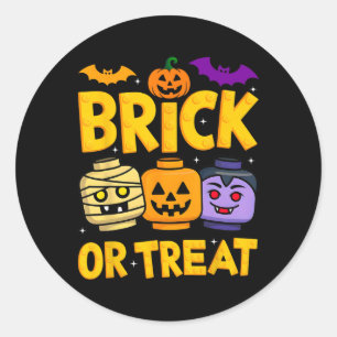 Baksteen of trakteer Halloween Master Builder Bloc Ronde Sticker