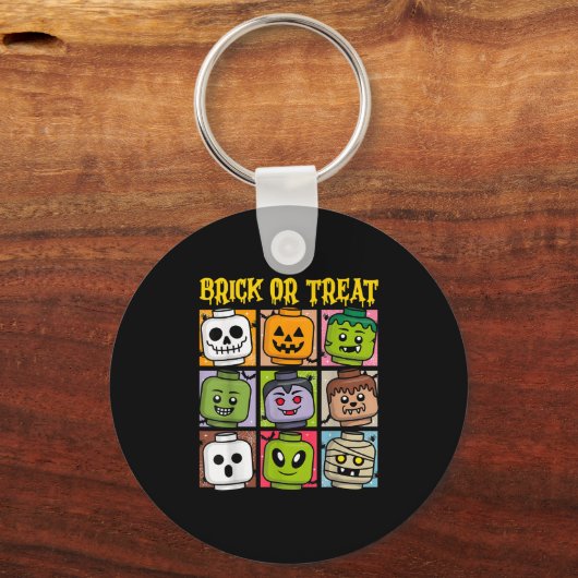 Baksteen of trakteer Halloween Master Builder Bloc Sleutelhanger (Voorkant)