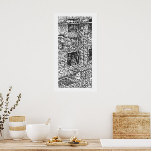 Baksteen - Poster (Keuken)
