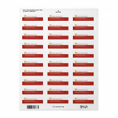 Baksteen-rode kleine logo naam en adres etiket (Full Sheet)
