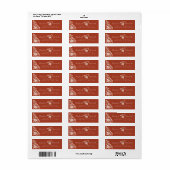 Baksteen Rode Shabby Chic Retouradres Sticker (Full Sheet)